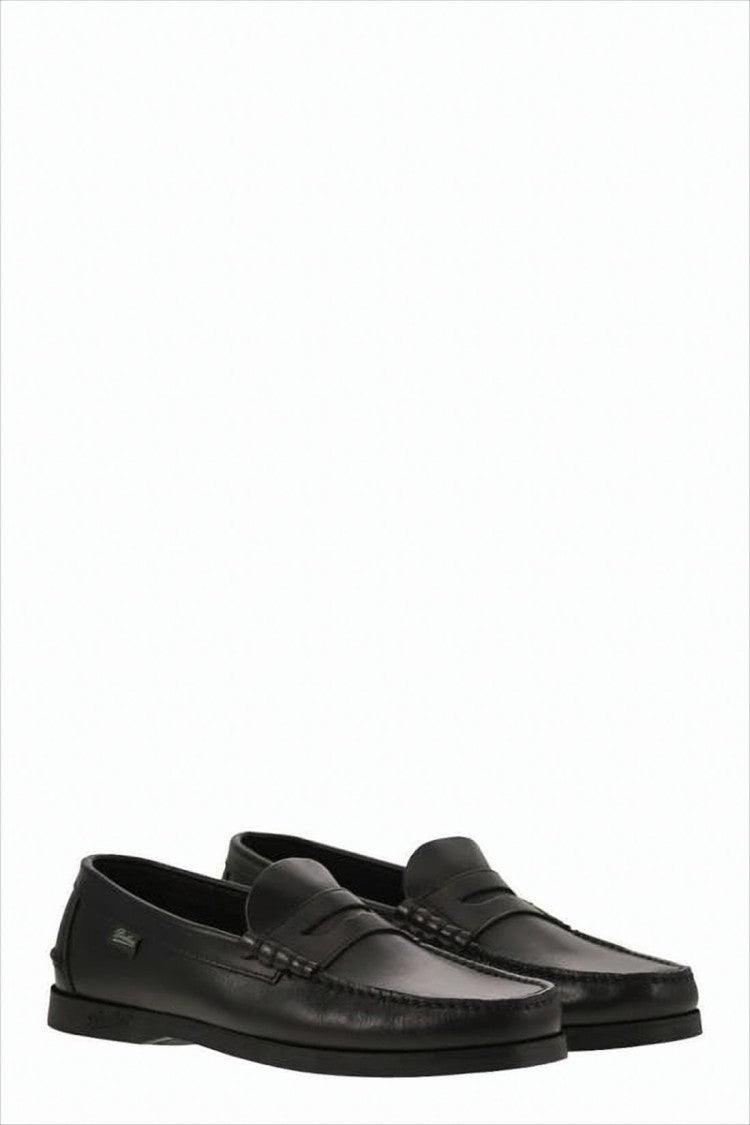 Paraboot Penny Loafers With Smooth Leather And Rubber Sole