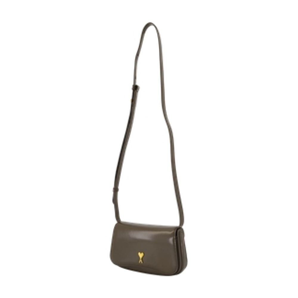 Ami Sac À Bandoulière Paris Paris - Leather - Khaki