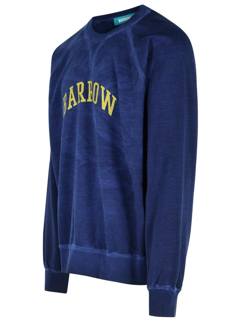 Barrow Navy Cotton Sweatshirt