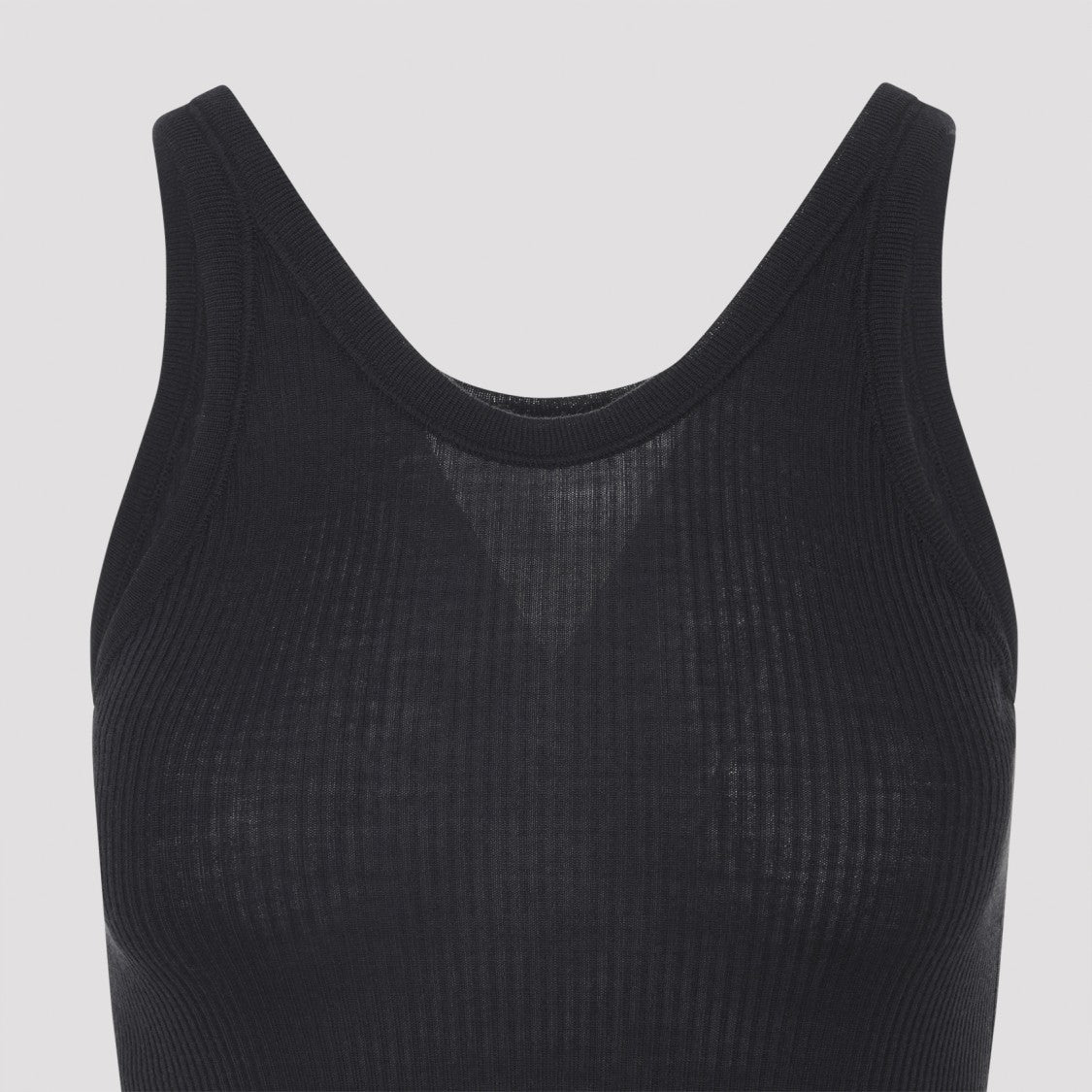 Lemaire Seamless With Suspenders Black Wool Top