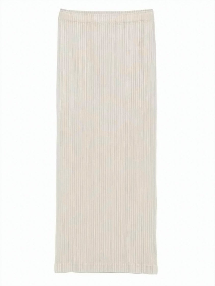 Pleats Please Pleated Midi Skirt With Smooth Waistband
