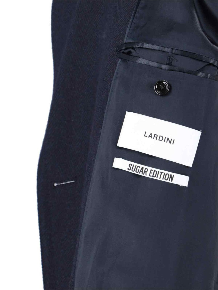 Lardini Double-Breasted Coat – Navy