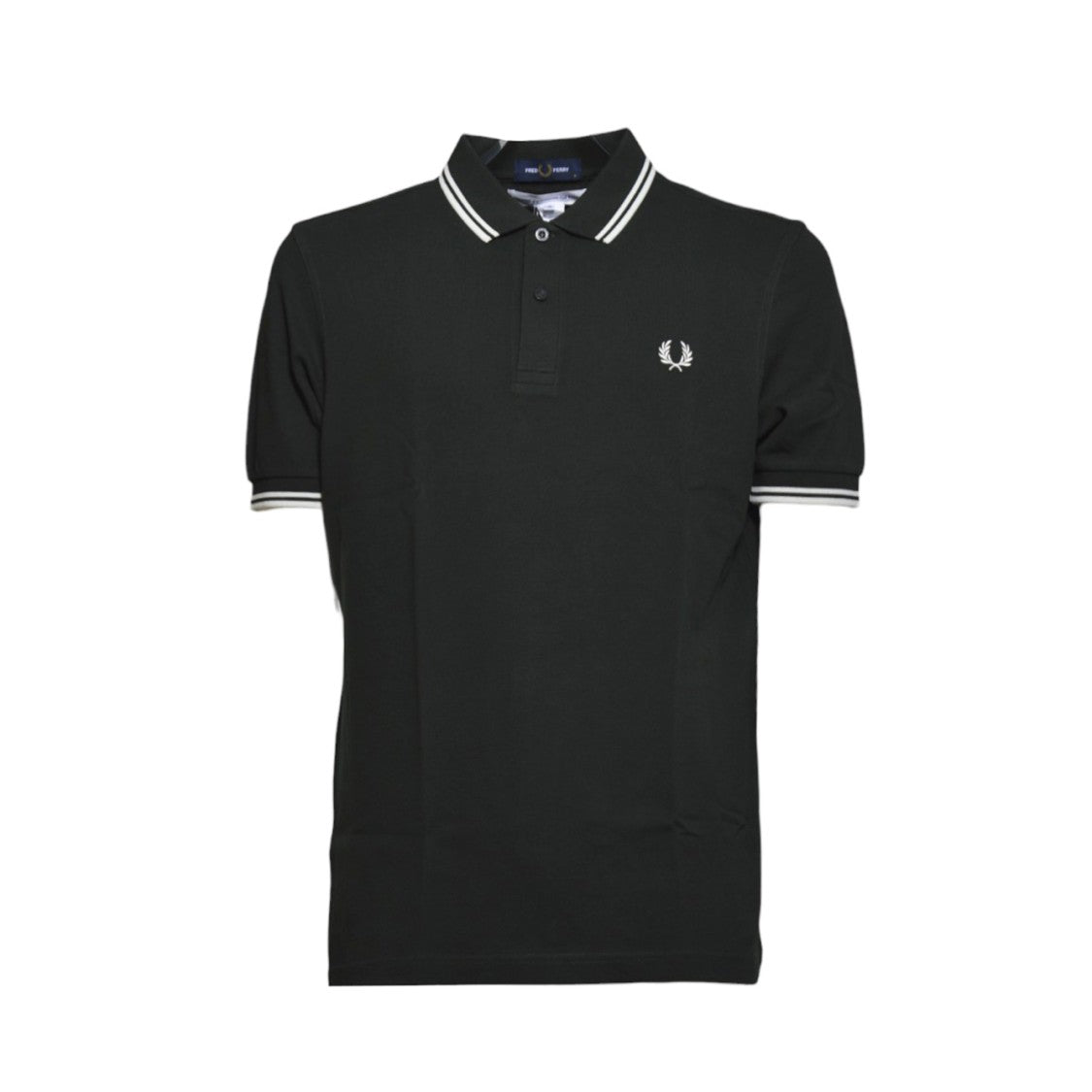 Comme Des Garçons Dark Green Striped Cotton Knit Polo Shirt