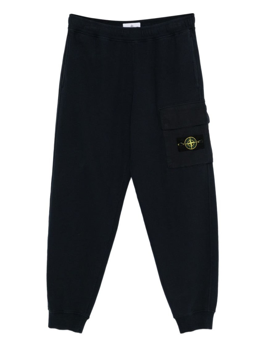 Stone Island Relaxed Fit Blue Cargo Trousers