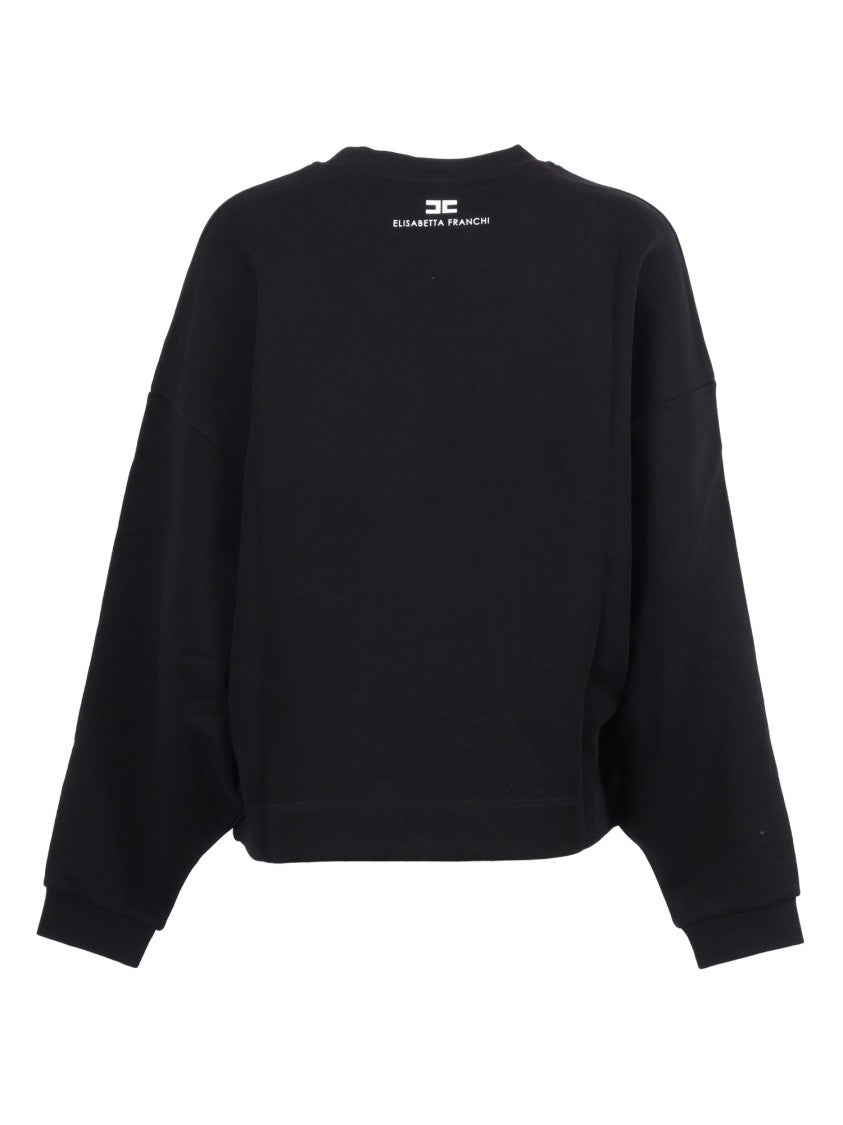 Elisabetta Franchi Oversized Sweatshirt With Bold 'Nineties Muse Attitude' Print