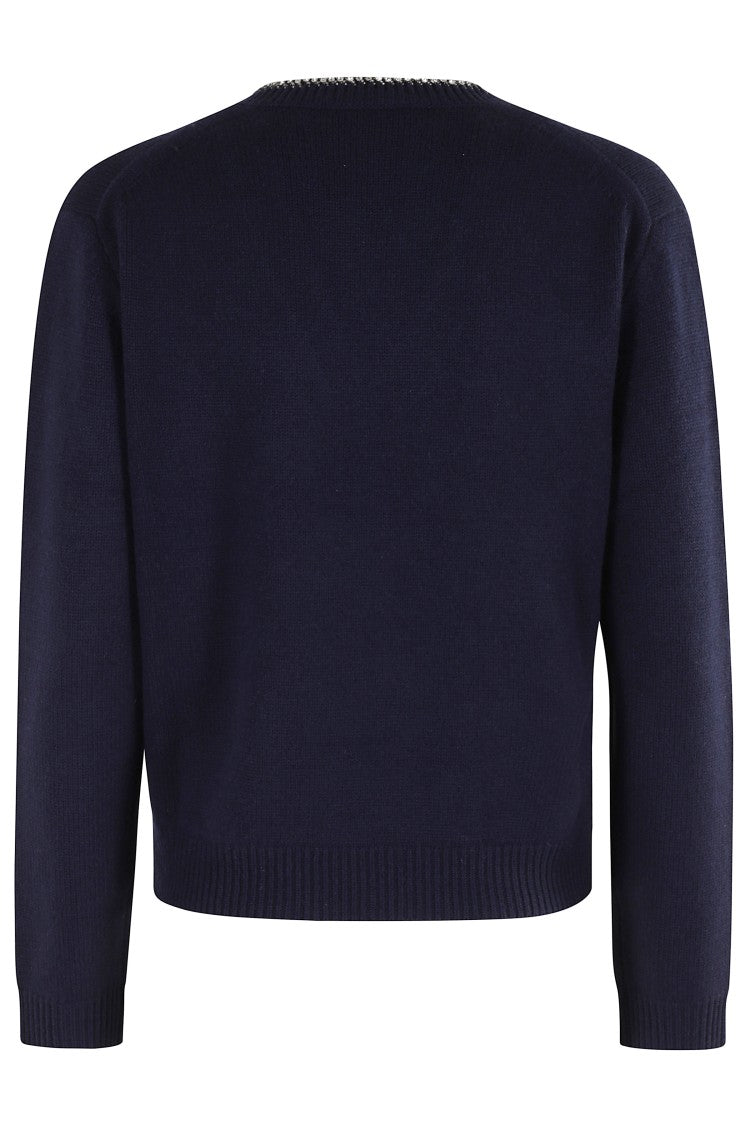 Semi Couture Nahia V-Neck Sweater With Rhinestone Detail