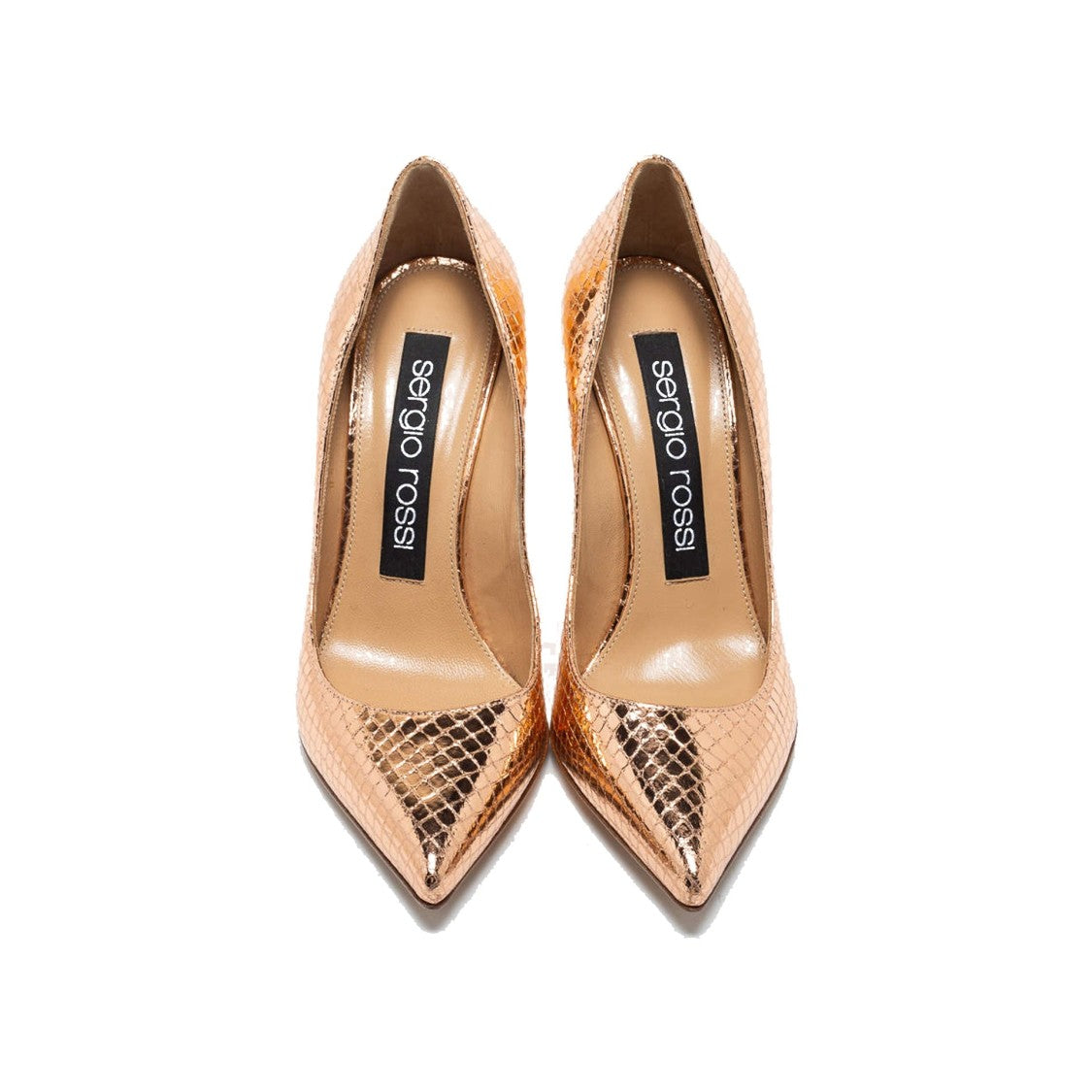 Sergio Rossi Godiva Python Effect Pumps