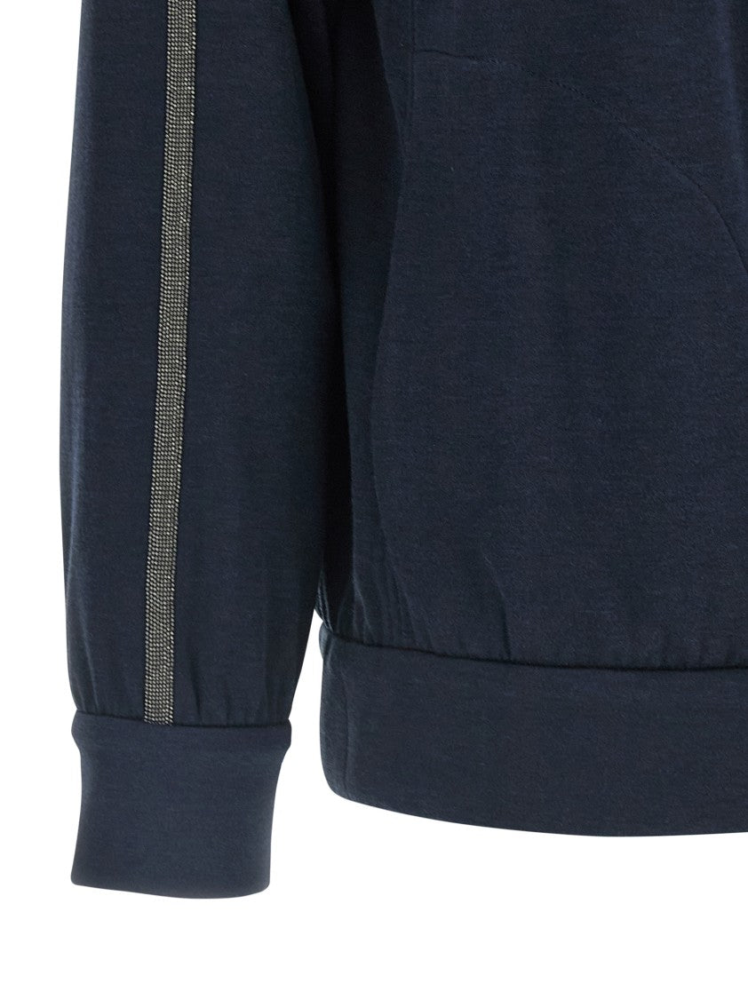Brunello Cucinelli Monile Detail Zip-Front Hoodie