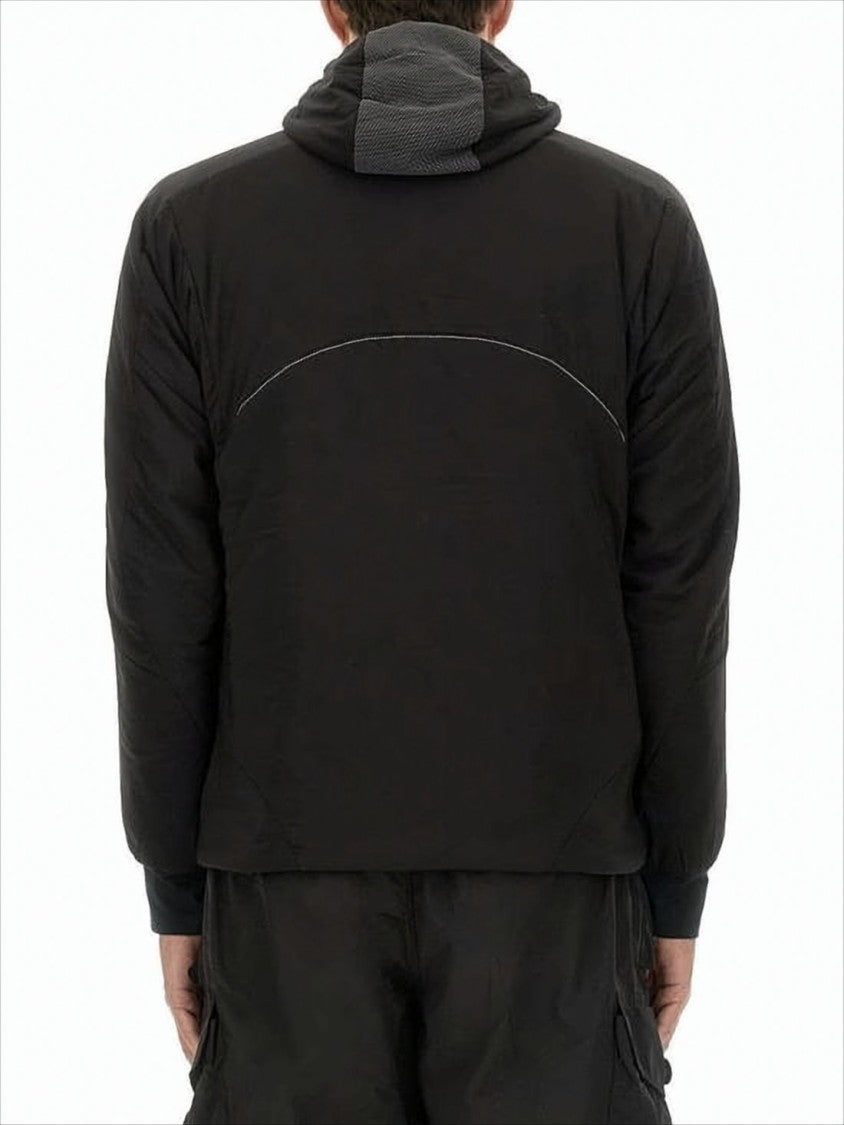 And Wander Minimalist Black Nylon Jacket With Reflective Piping