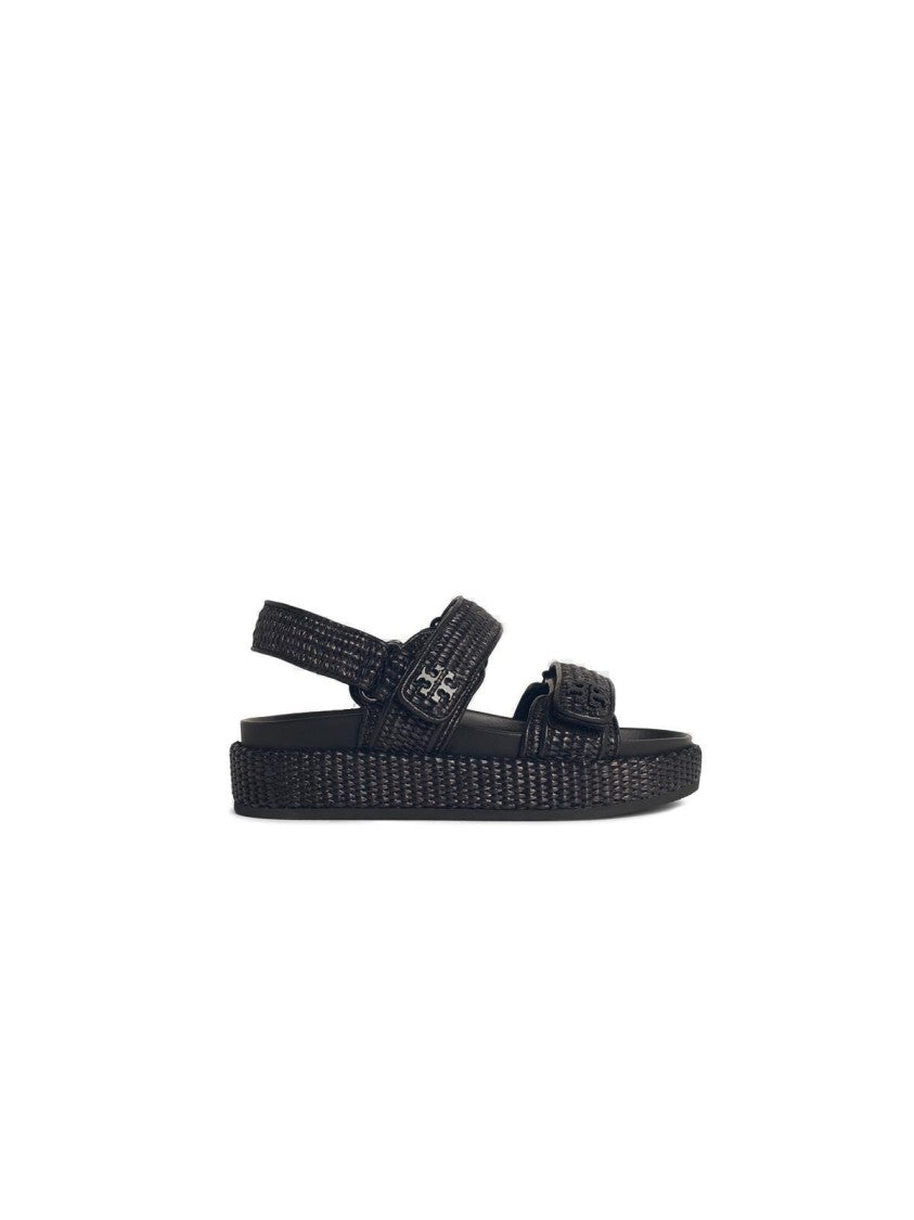 Tory Burch 'Kira' Black Leather Sandals