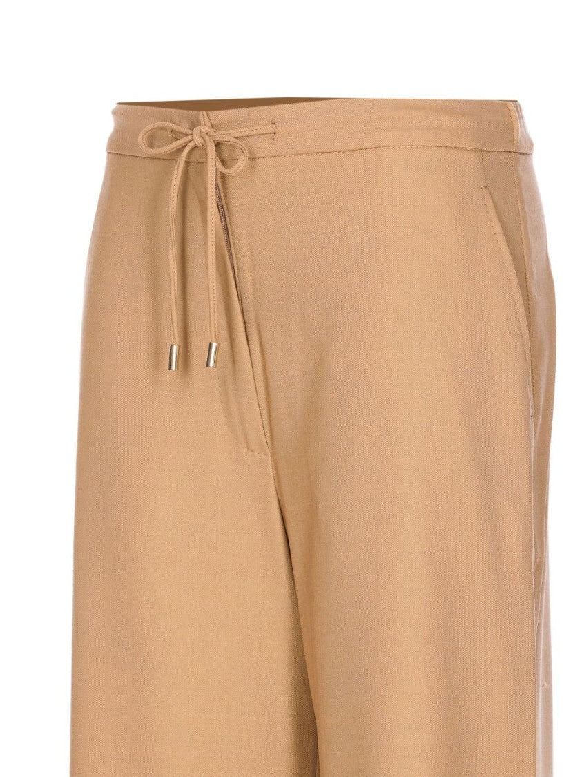 Max Mara Wide-Leg Trousers With Drawstring Waist And Side Pockets