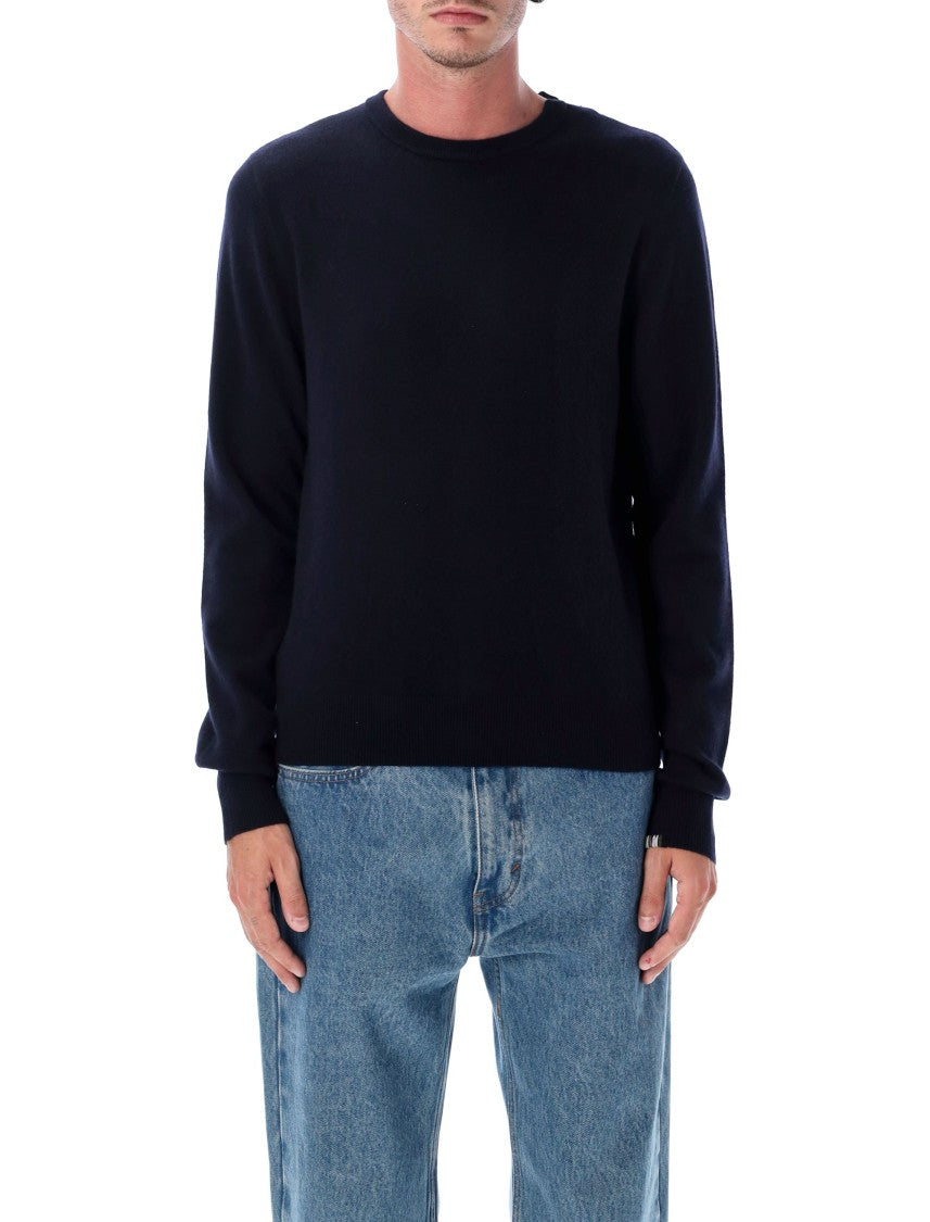 Extreme Cashmere Long-Sleeved Crew Neck Pullover Sweater In Dark Navy