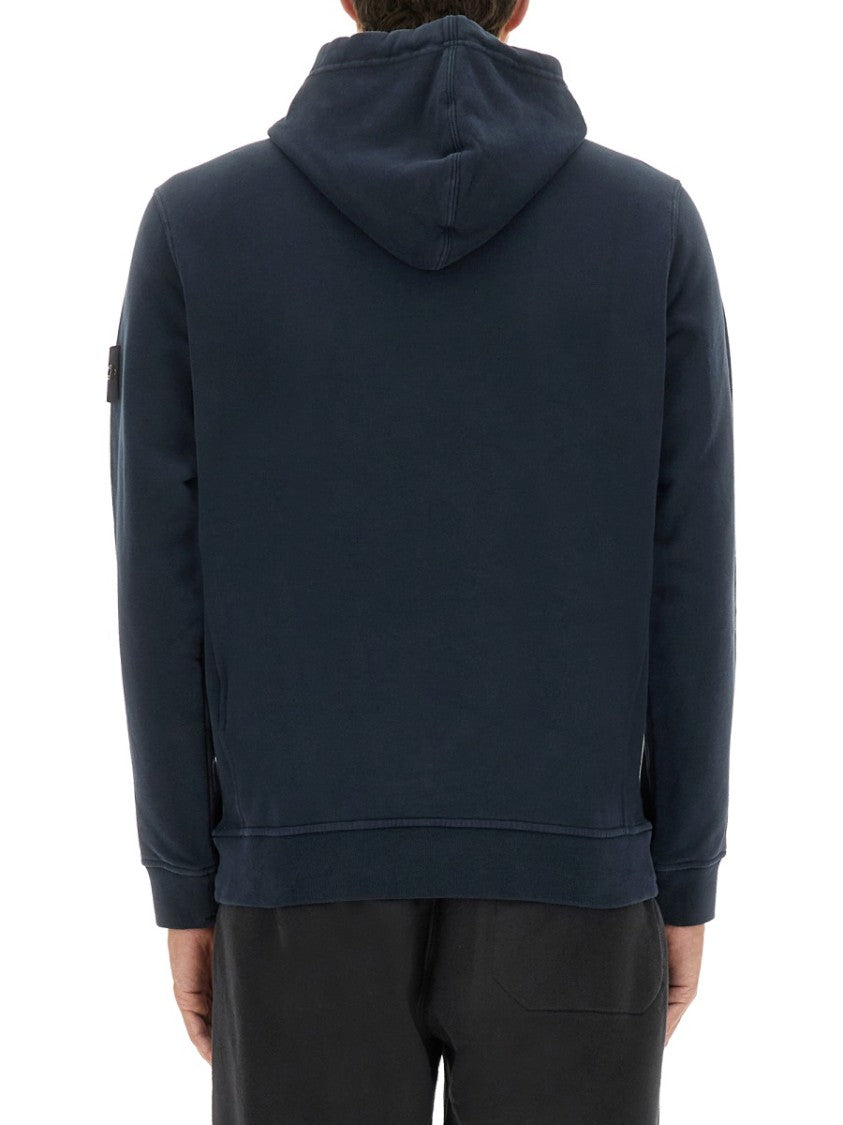 Stone Island Deep Navy Cotton Hoodie