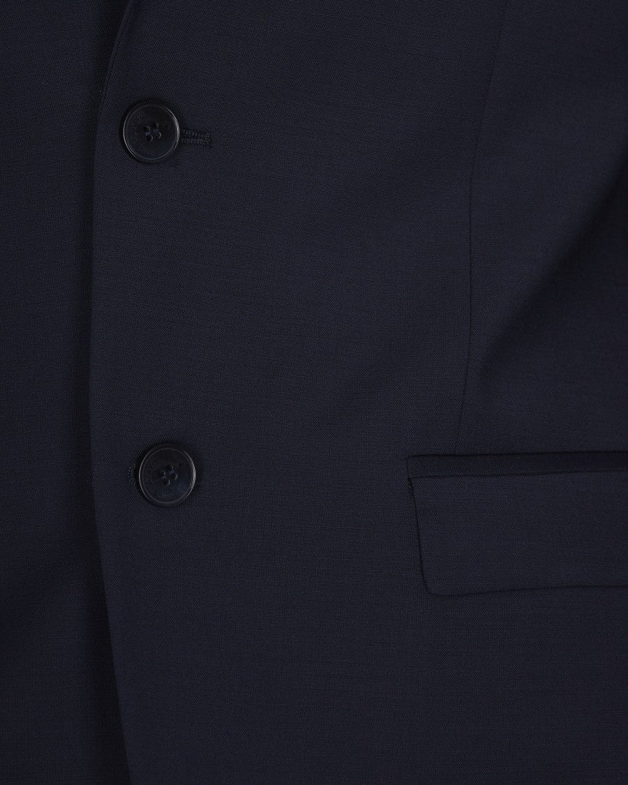 Manuel Ritz Single-Breasted Stretch Viscose Suit With Scalloped Hem