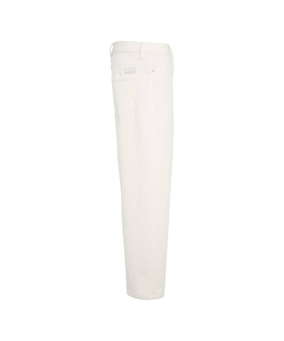 Nine In The Morning Wide-Leg Corduroy Trousers With Classic Five-Pocket Design