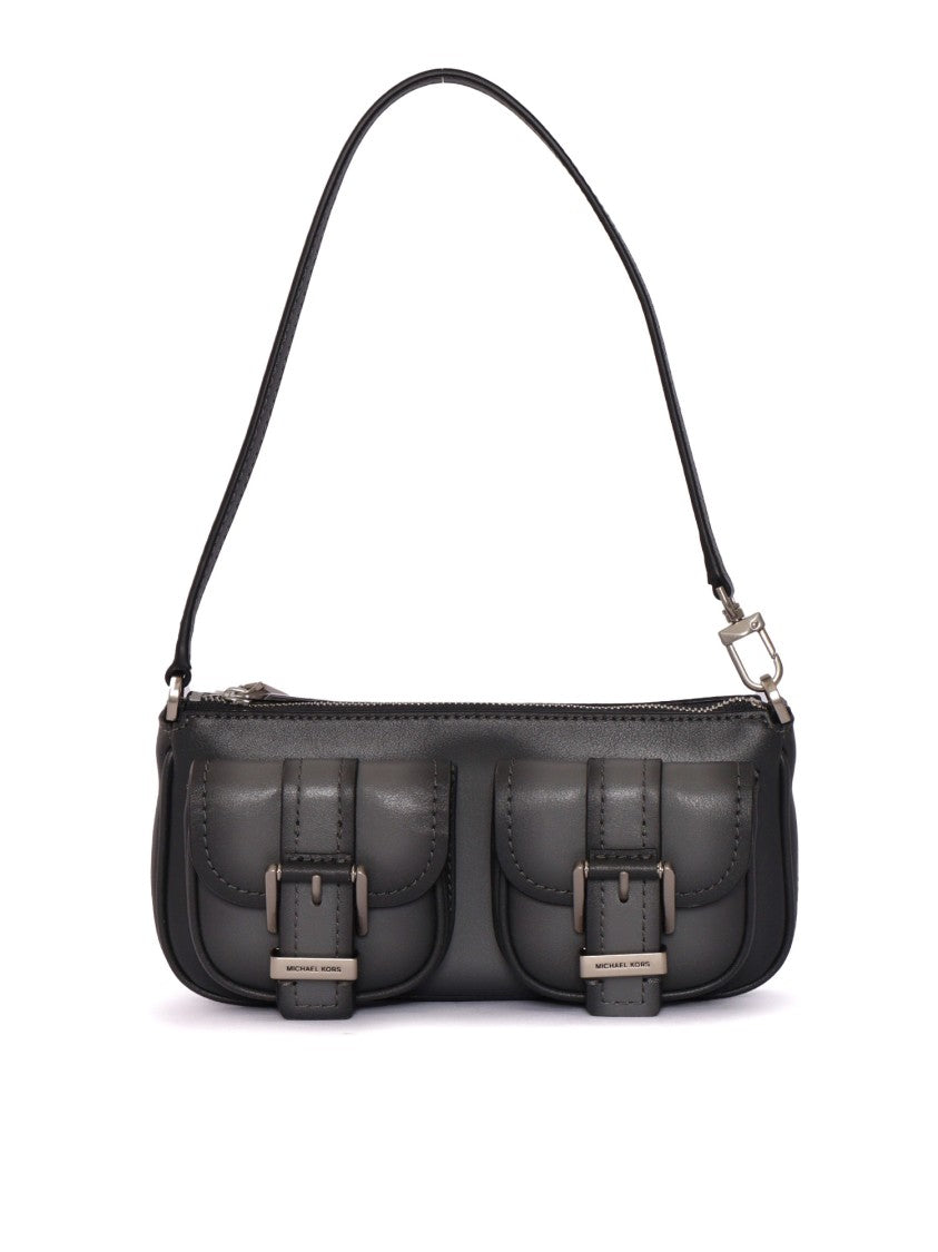 Michael Kors Rectangular Black Leather Pouchette