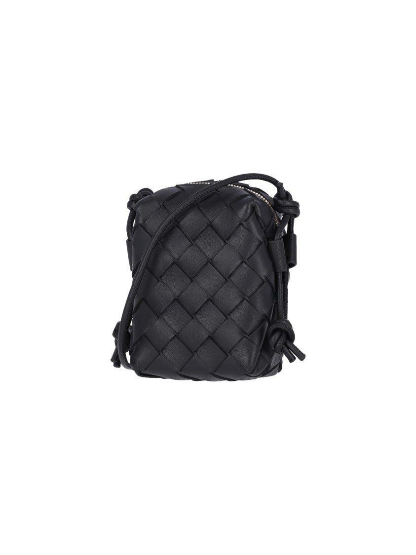 Bottega Veneta Mini Intrecciato Lambskin Shoulder Bag With Knot Details