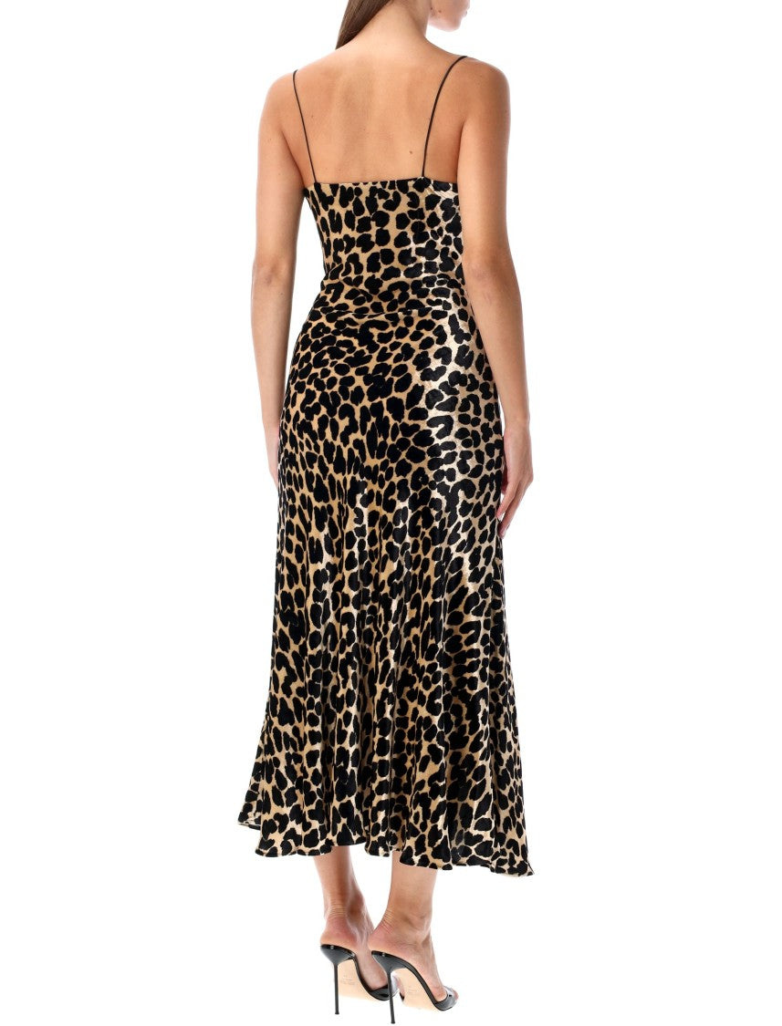 Balmain Strap Long Dress Leo