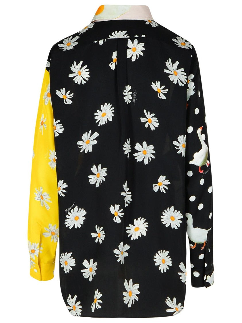 Moschino 'Patchwork' Multicolor Silk Shirt