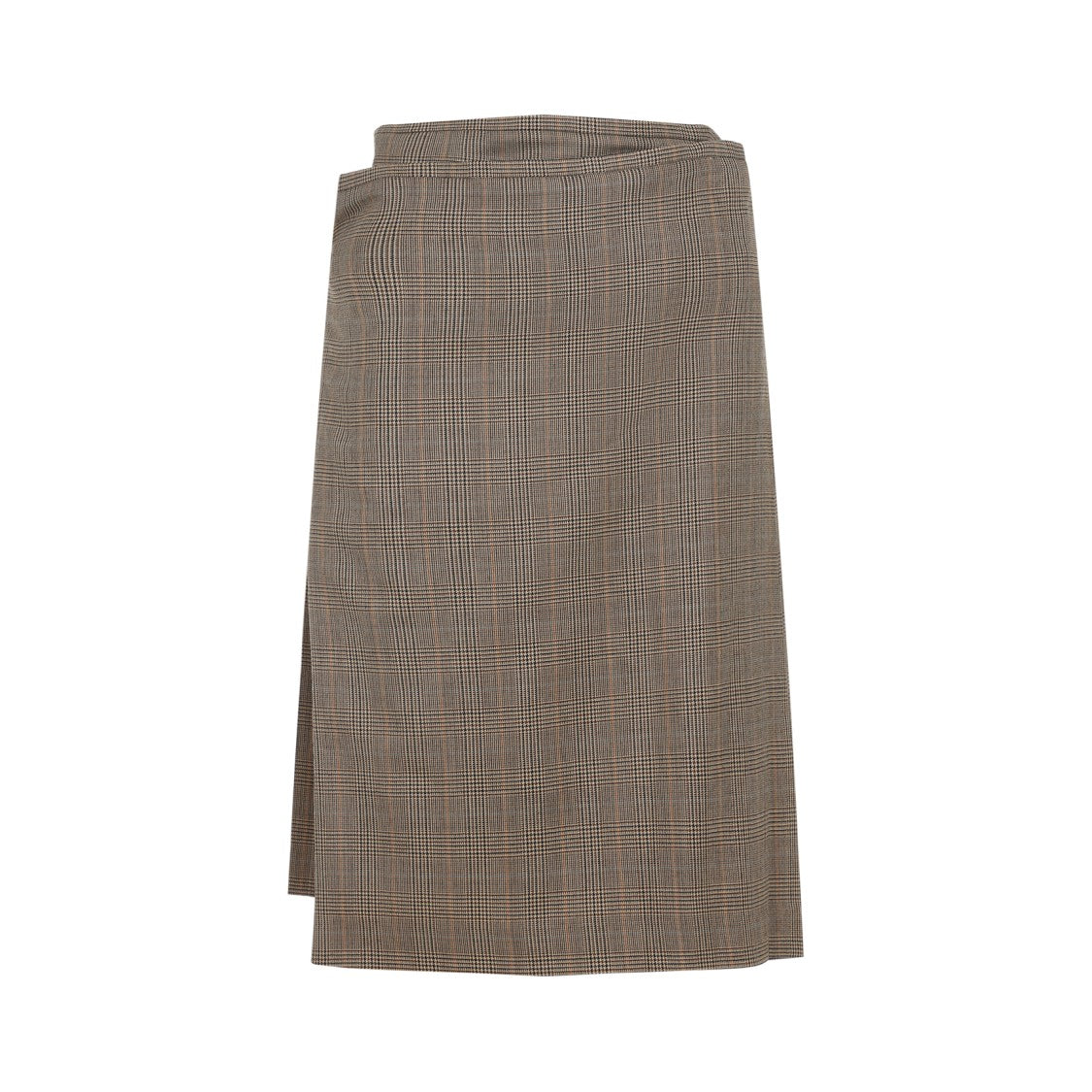 Phoebe Philo Kilt Brown Wool Midi Skirt