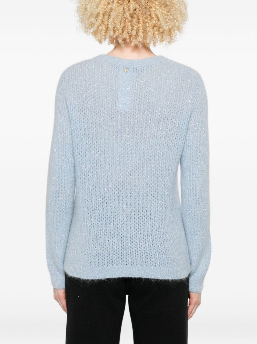 Liu Jo Textured Knit Sweater With Crew Neck