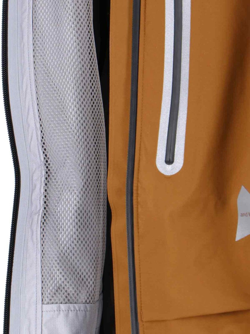 And Wander Zip Jacket, In Brown Waterproof "Pertex Shield" Fabric