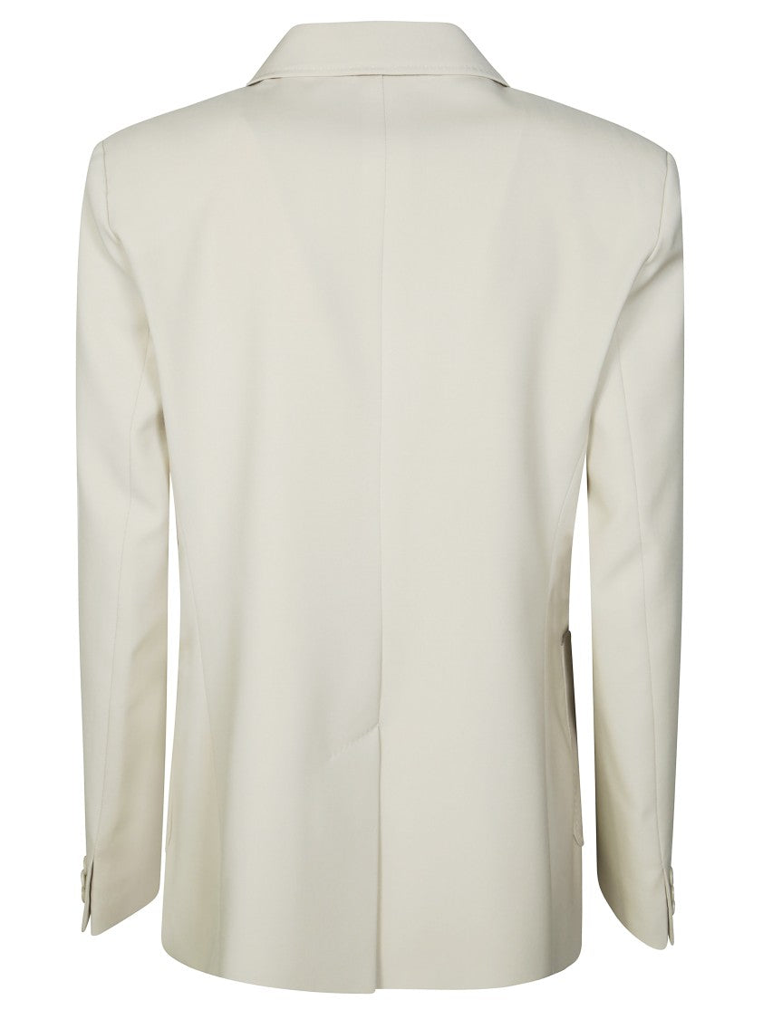 Max Mara Double-Breasted Stretch Blazer With Notched Lapel