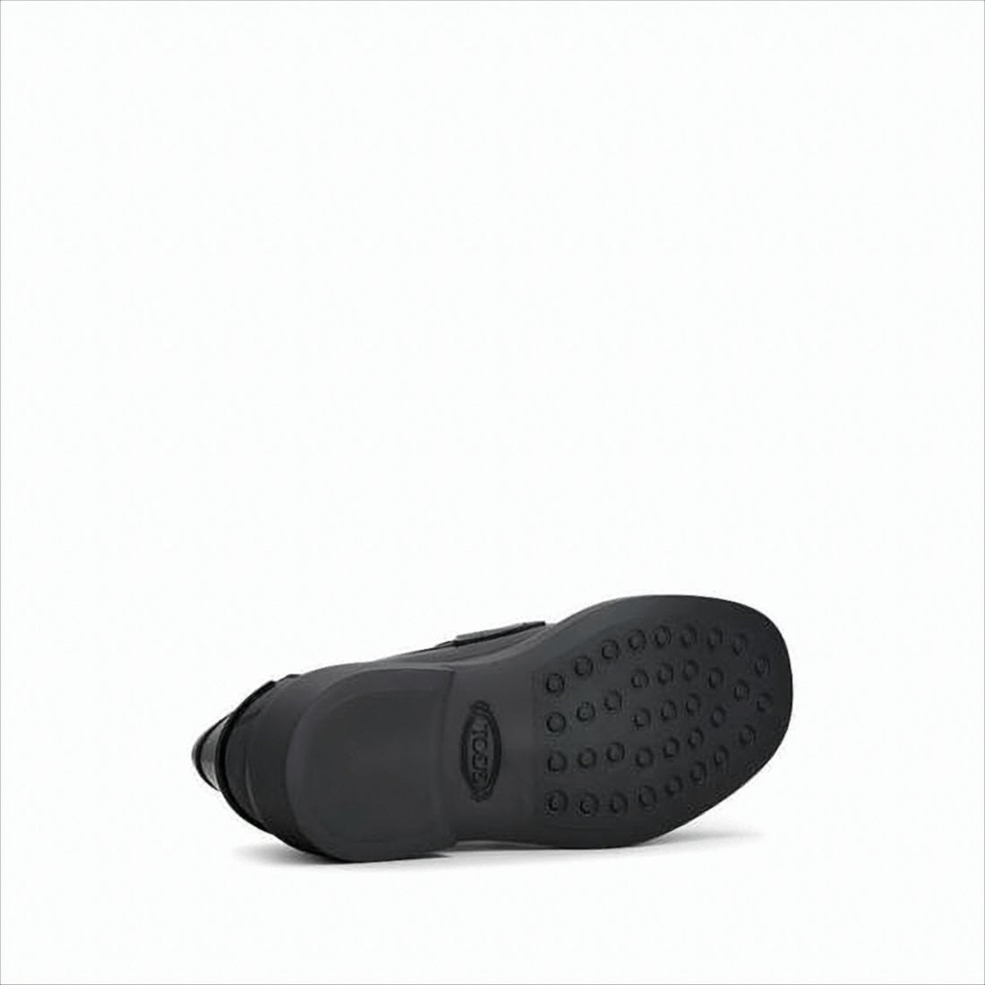 Tod's Polished Calf Leather Loafers With Metallic Logo Detail