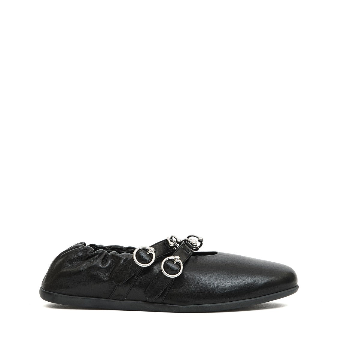 3Juin Ballerina Doppio Cinturino Pelle Nera