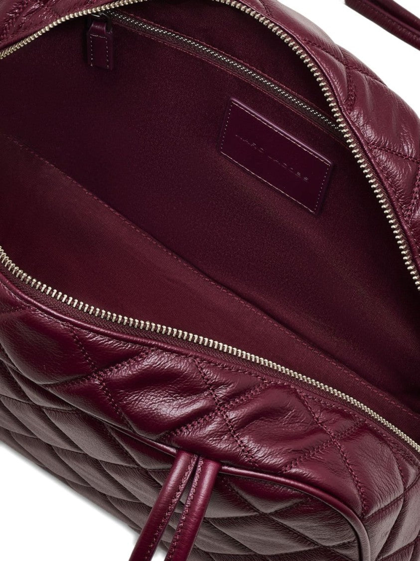 Marc Jacobs Quilted Burgundy Vitello Leather Shoulder Bag