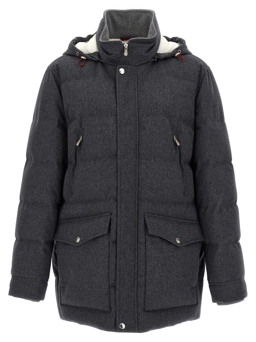Brunello Cucinelli Flannel Down Jacket