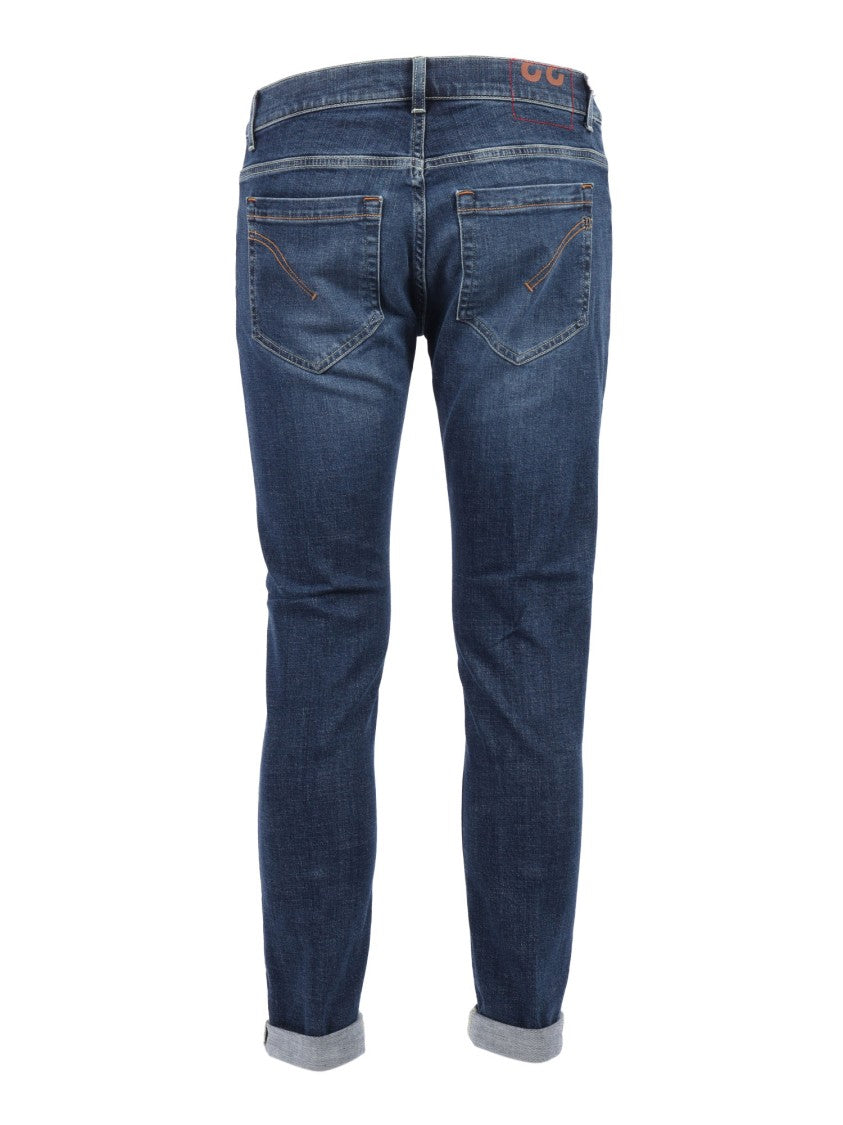 Dondup Slim Fit Five-Pocket Jeans With Rolled Cuffs