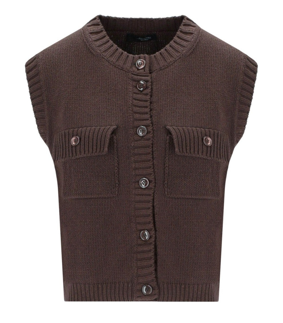 Max Mara Caprara Brown Knitted Vest
