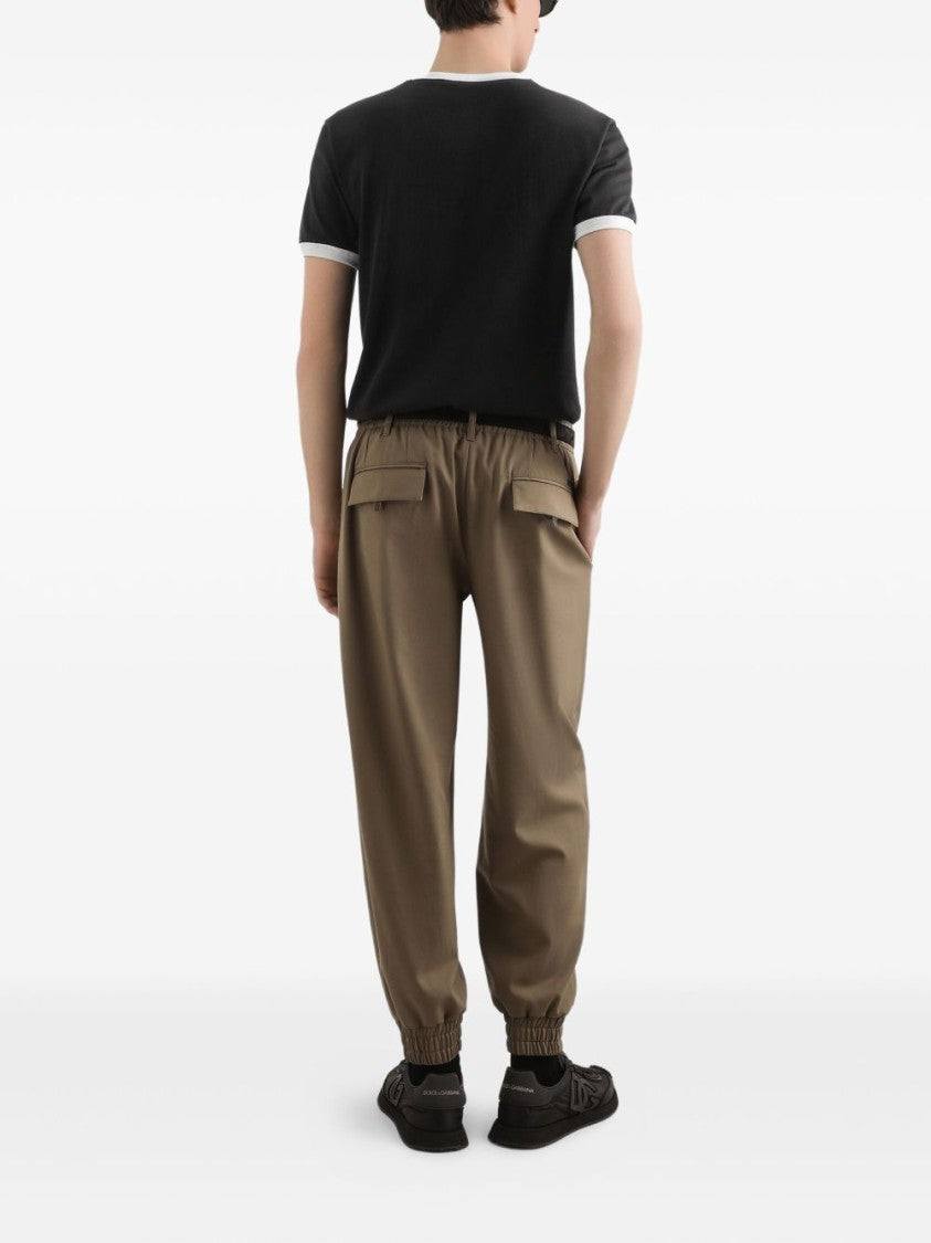 Dolce & Gabbana Short-Sleeve Black T-Shirt With White Logo