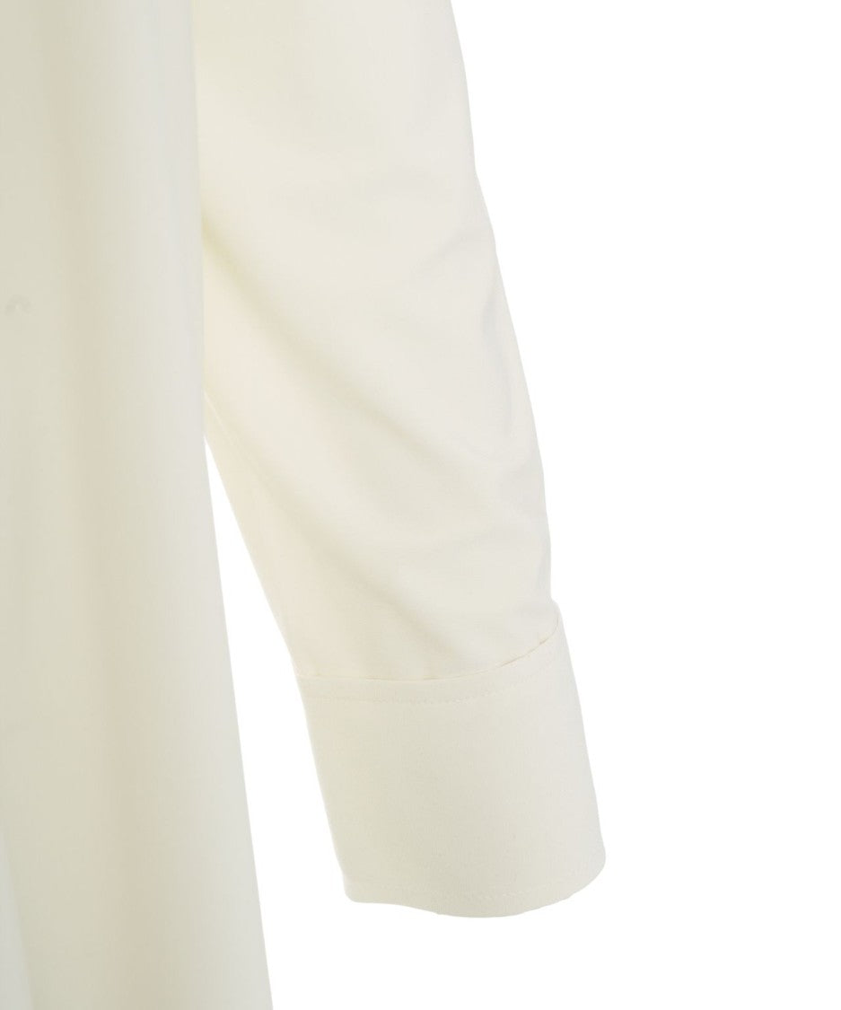 Norma Kamali Fluid-Fit Oversized Blouse With Classic Shirt Collar