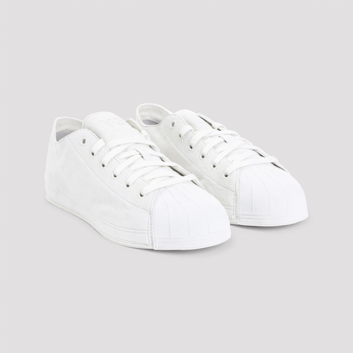 Y-3 Nizzastar Lo Light Grey Suede Leather Sneakers