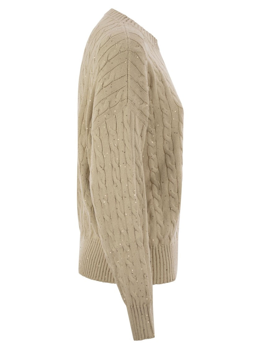 Brunello Cucinelli Dazzling Cables Cotton Jersey