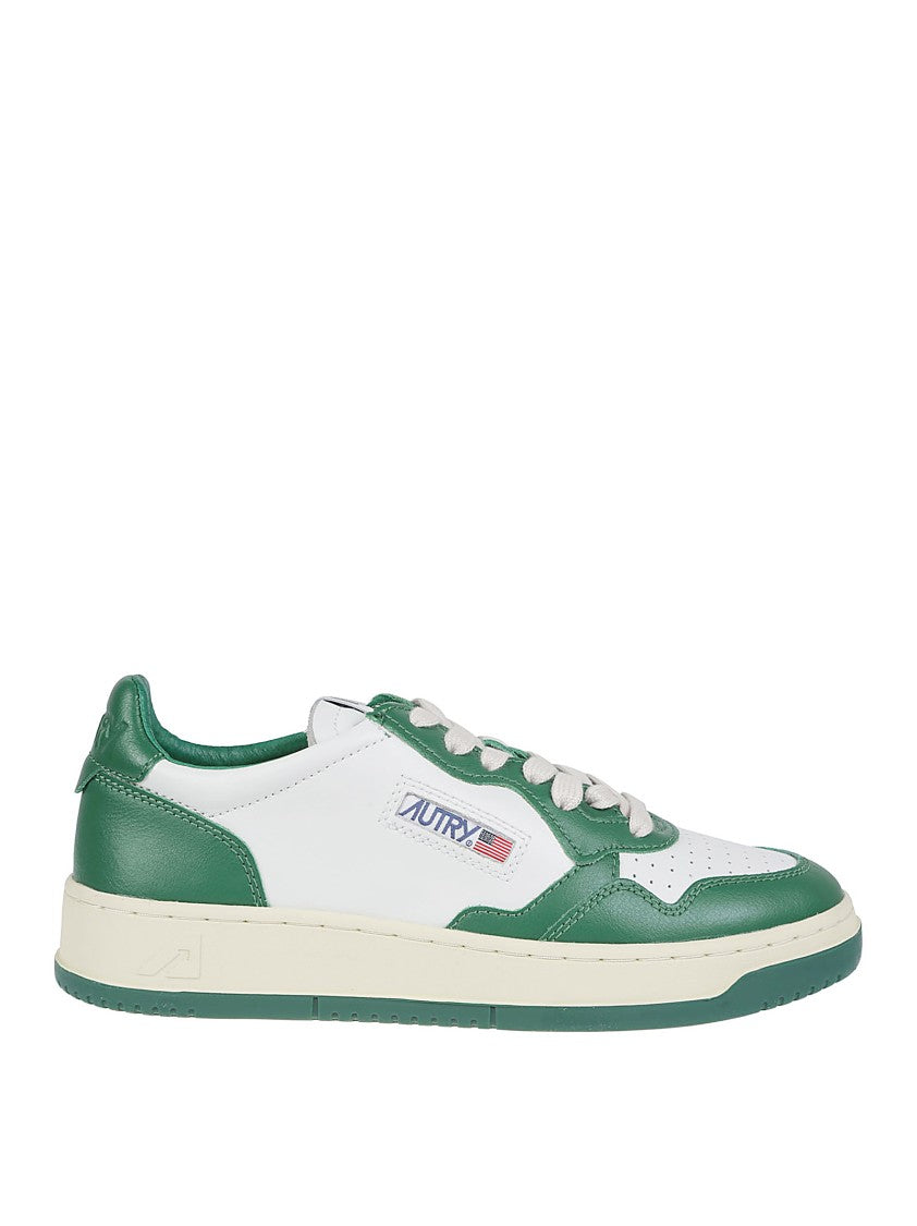 Autry Low-Top Leather Sneakers With Contrasting Design