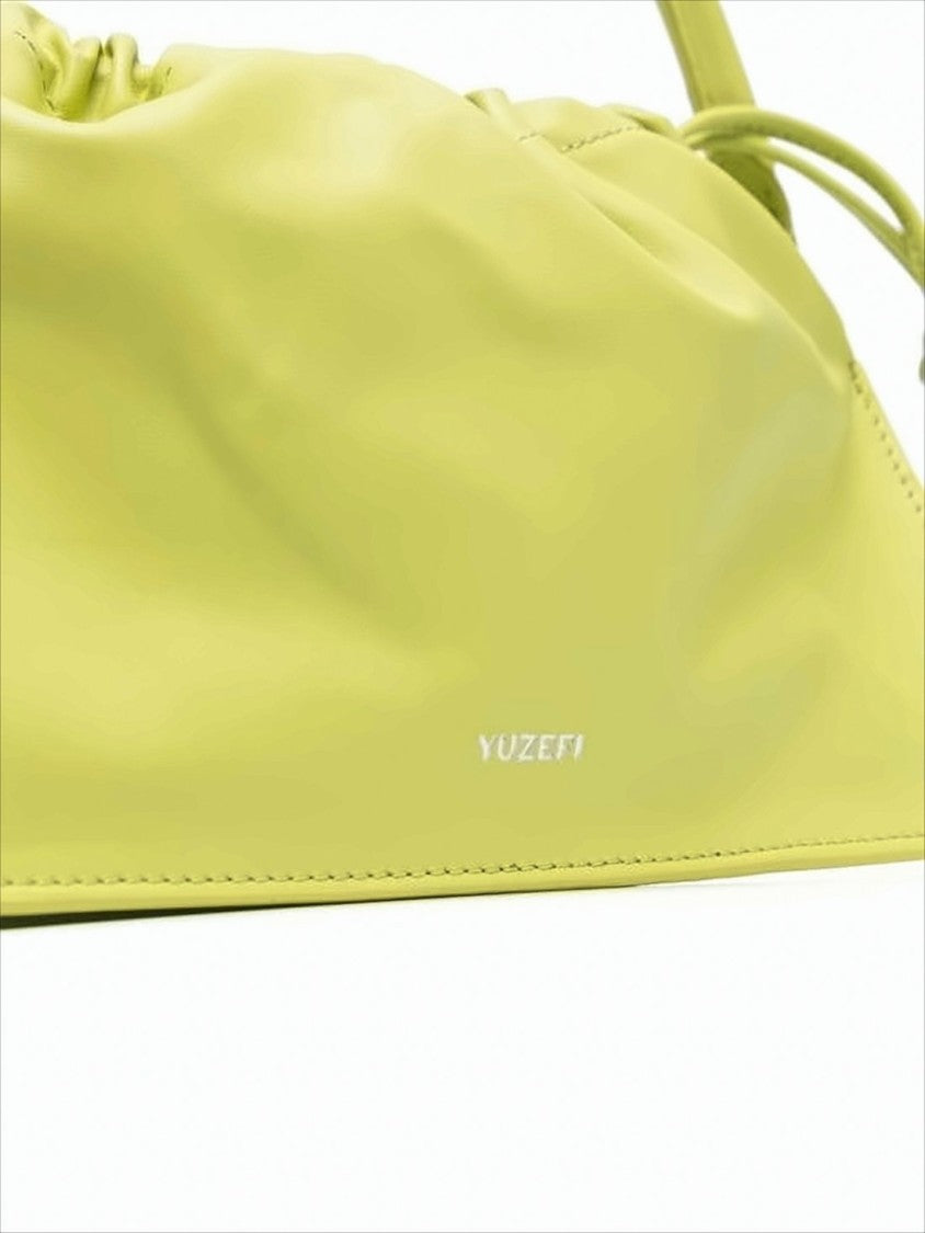Yuzefi Structured Green Cowhide Leather Crossbody Bag