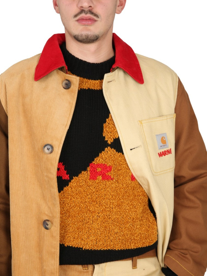 Marni X Carhartt Wip Cross-Neck Wool Sweater