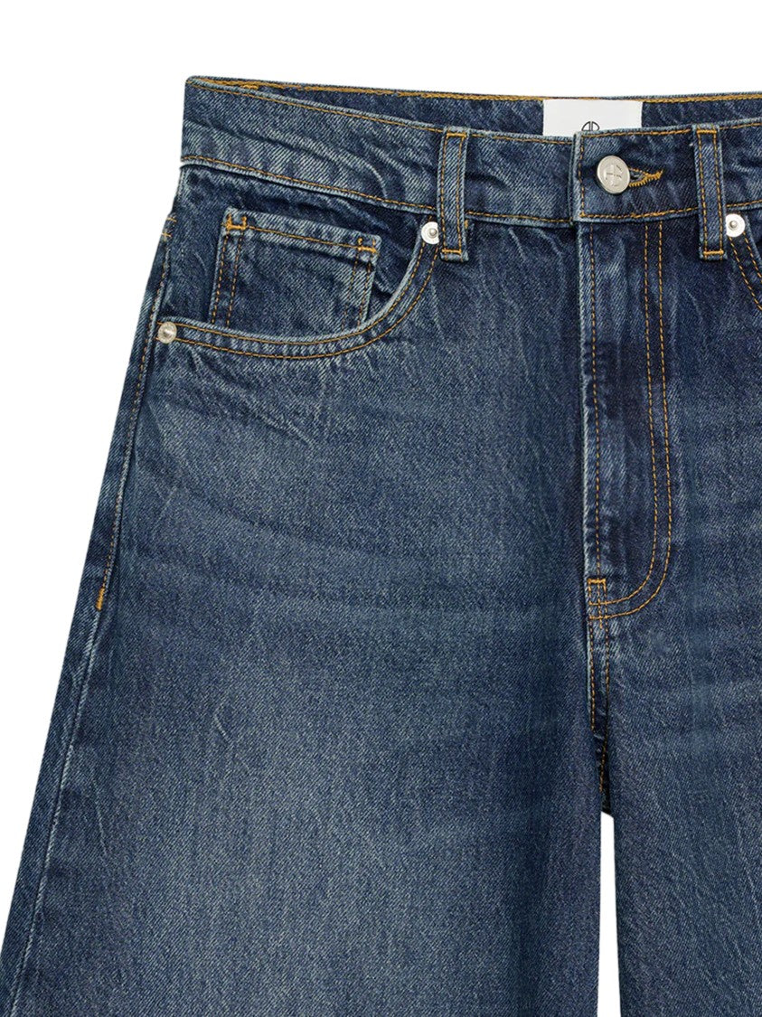 Anine Bing Wide-Leg Denim Trousers With Classic Five-Pocket Design