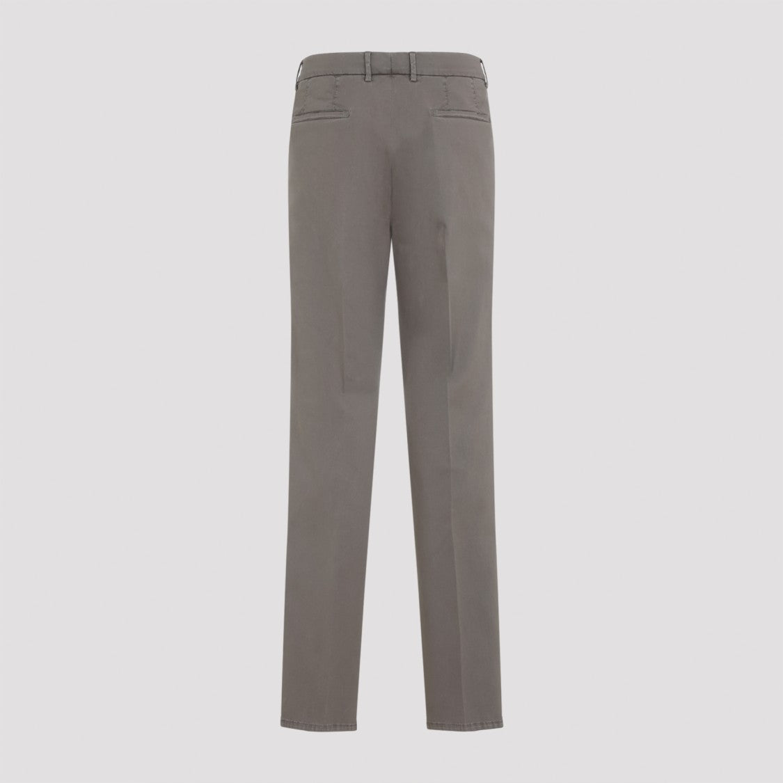 Brunello Cucinelli Tailored Grey Chino Pants With Pleated Waistband