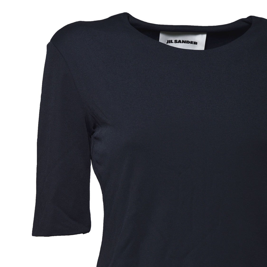 Jil Sander Short-Sleeved T-Shirt In Fluid Viscose In Midnight Blue