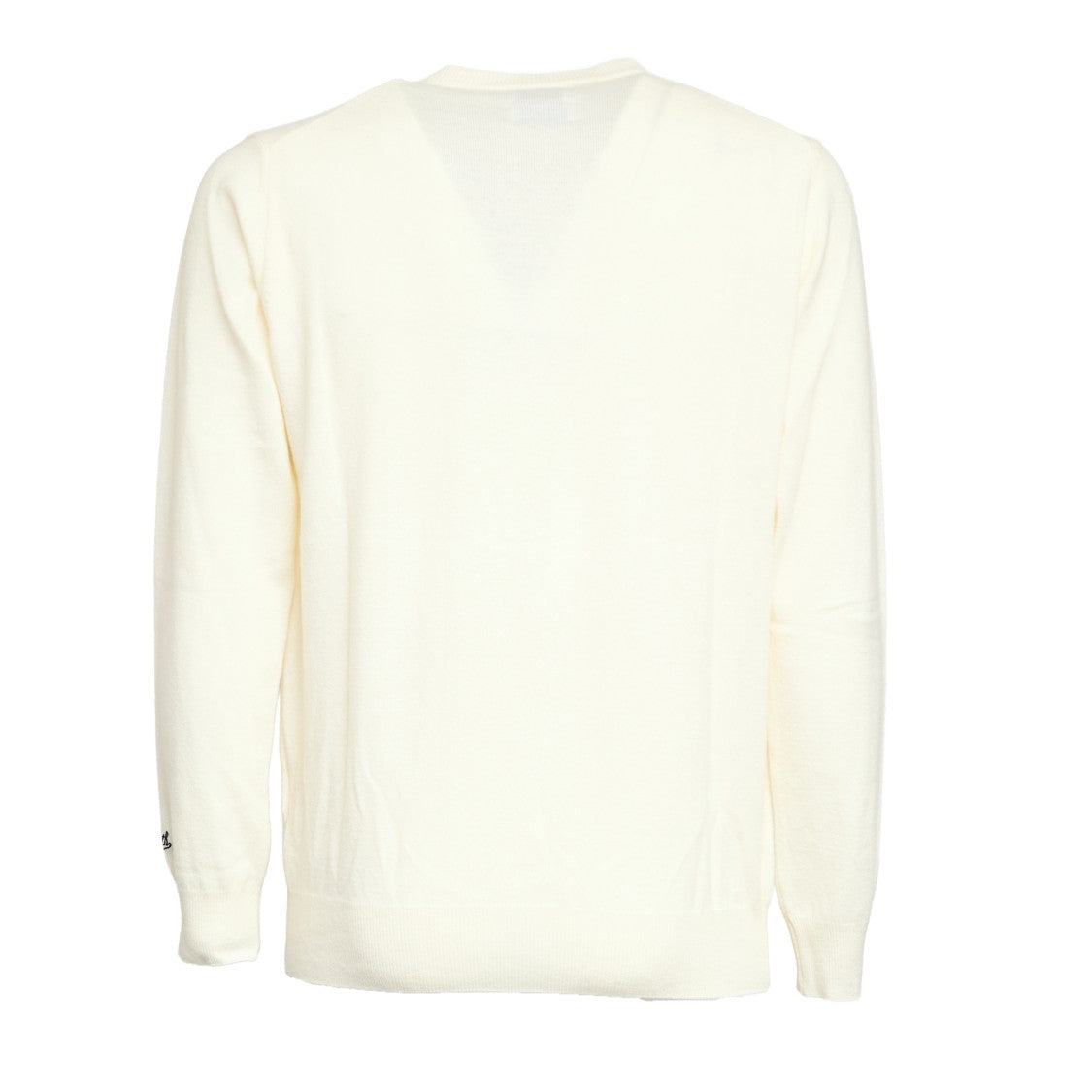 Mc2 Saint Barth Crewneck Sweater With Ribbed Detailing And Holiday Embroidery