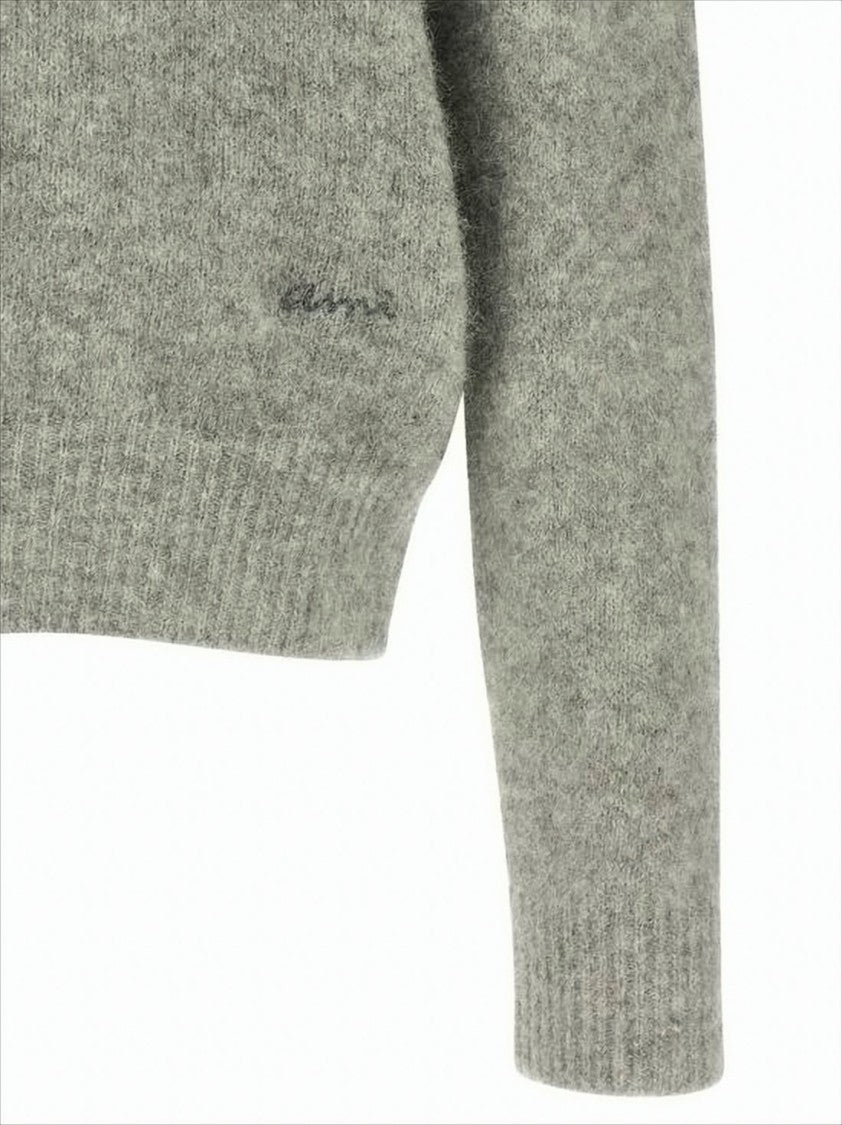 Ami Soft Knitted Polo Sweater With Classic Collar