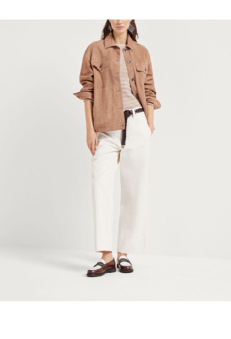 Brunello Cucinelli Wide-Leg Trousers With Tailored Silhouette And Soft Finish