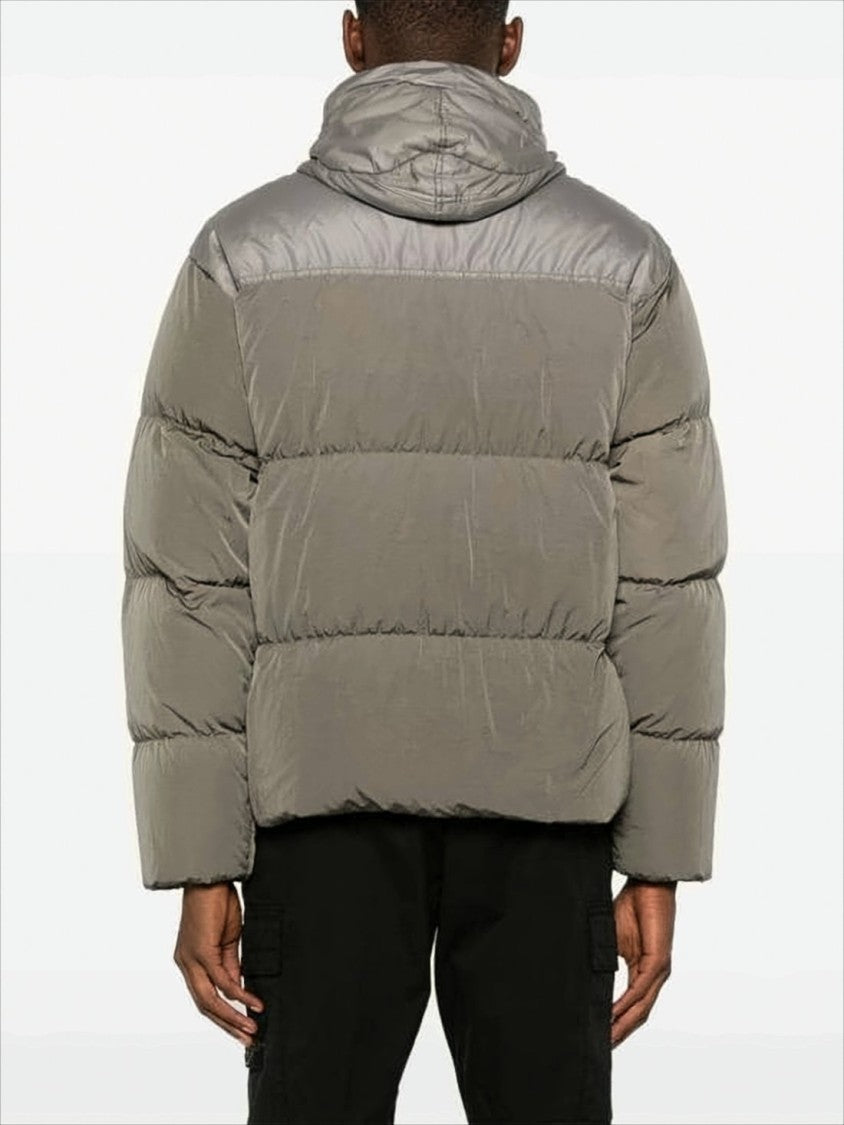 C.P. Company Boxy Cropped Padded Jacket With Horizontal Quilting