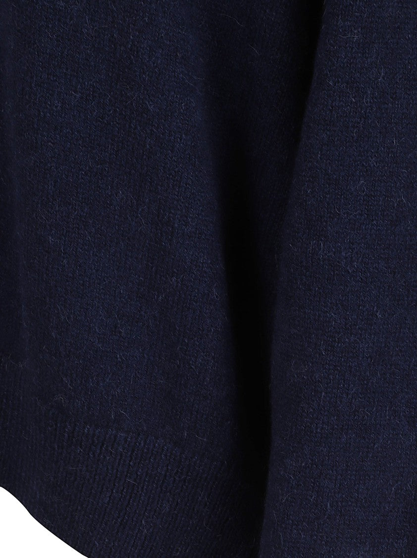 Antonelli Lightweight Long-Sleeved V-Neck Top With Ribbed Cuffs