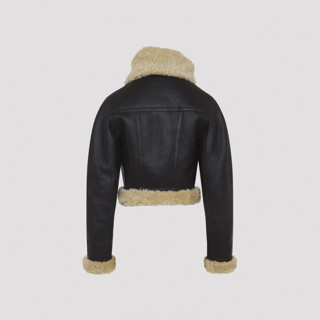 Jacquemus The Aviatore Dark Brown Lamb Leather Jacket