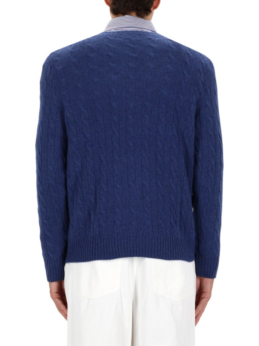 Polo Ralph Lauren Cable-Knit Sweater In Rich Blue Tone